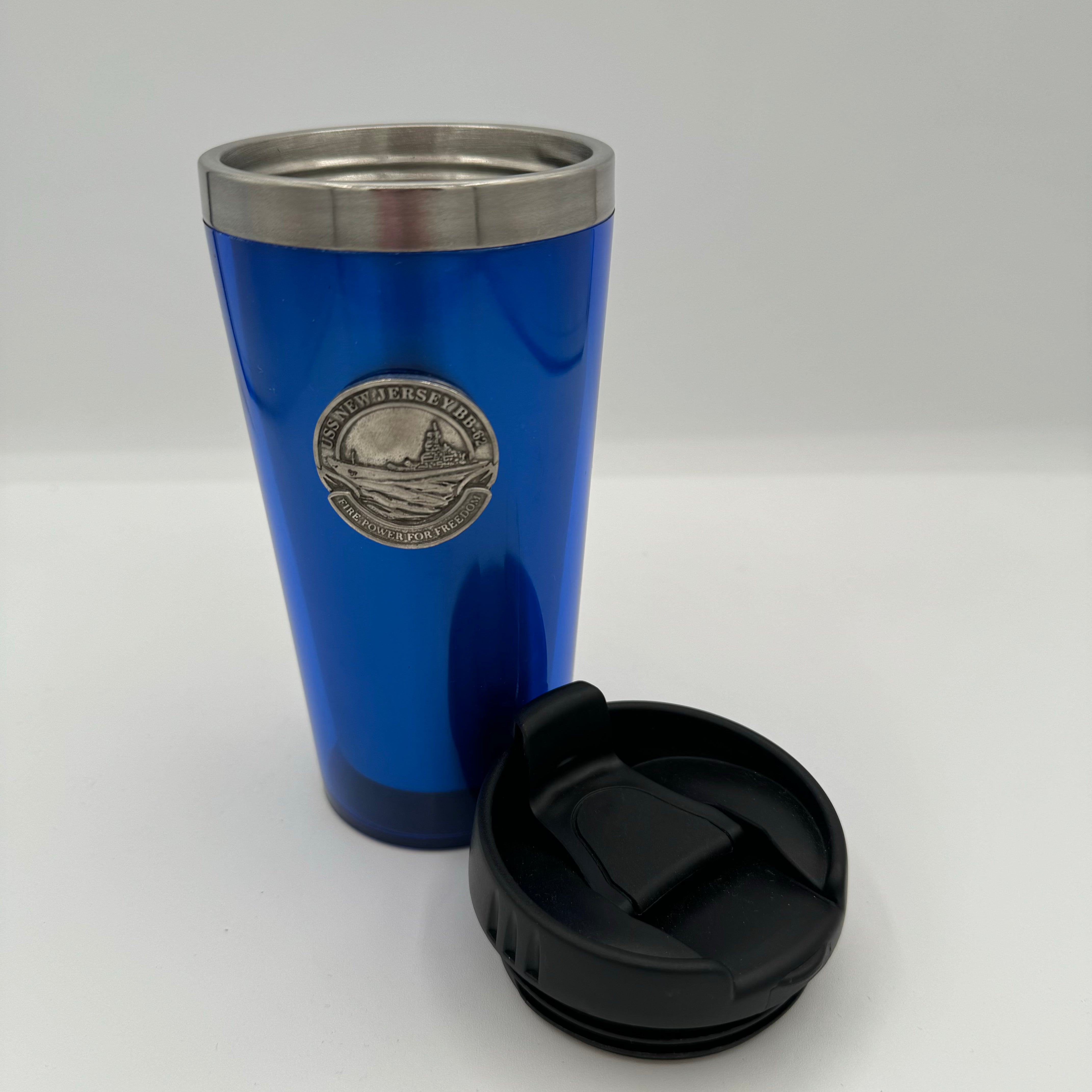 Battleship Blue Travel Tumbler - 0