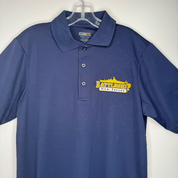 Battleship Logo Polo Shirt ( Navy w/ Yellow Letters)