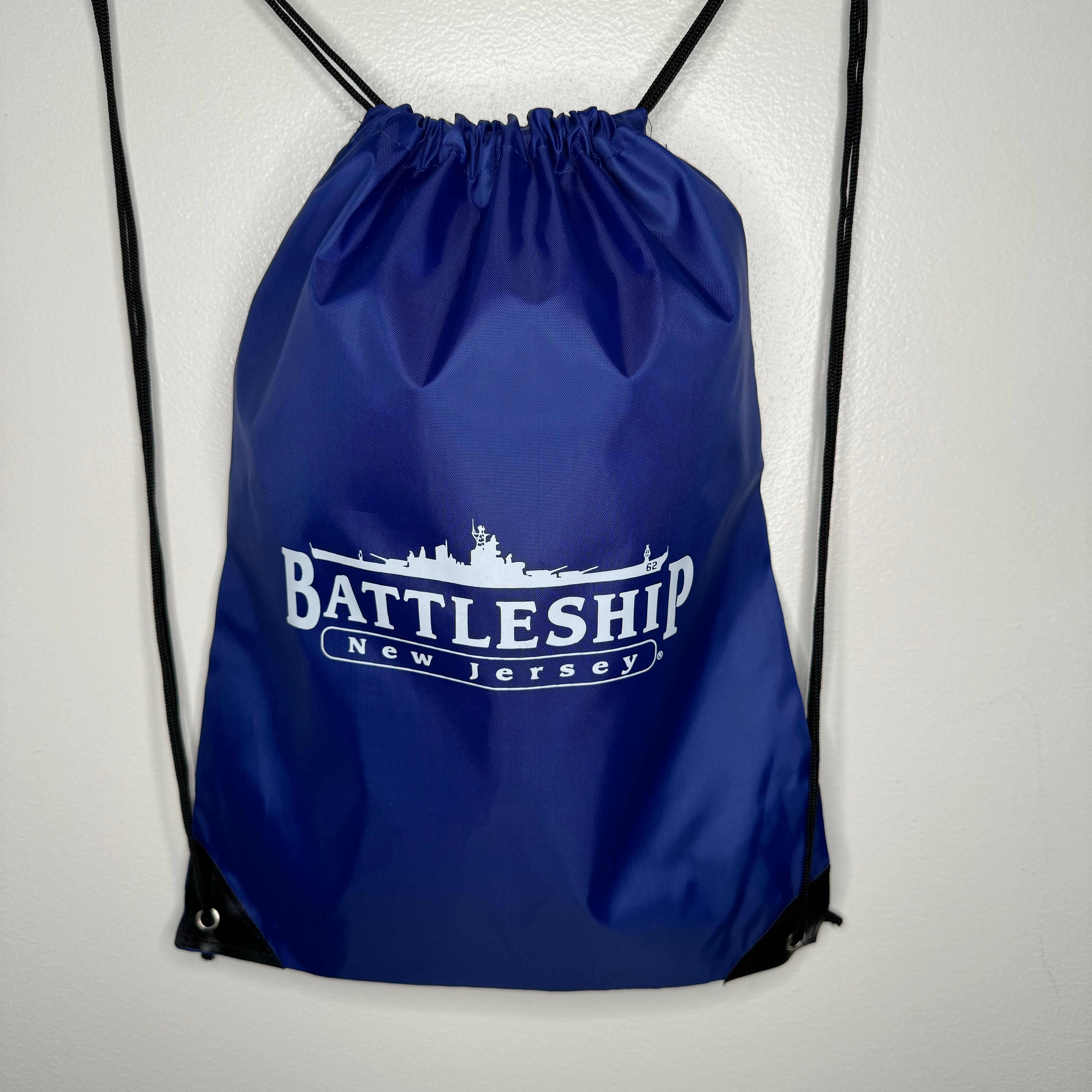 Battleship NJ Logo Drawstring Backpack - 0