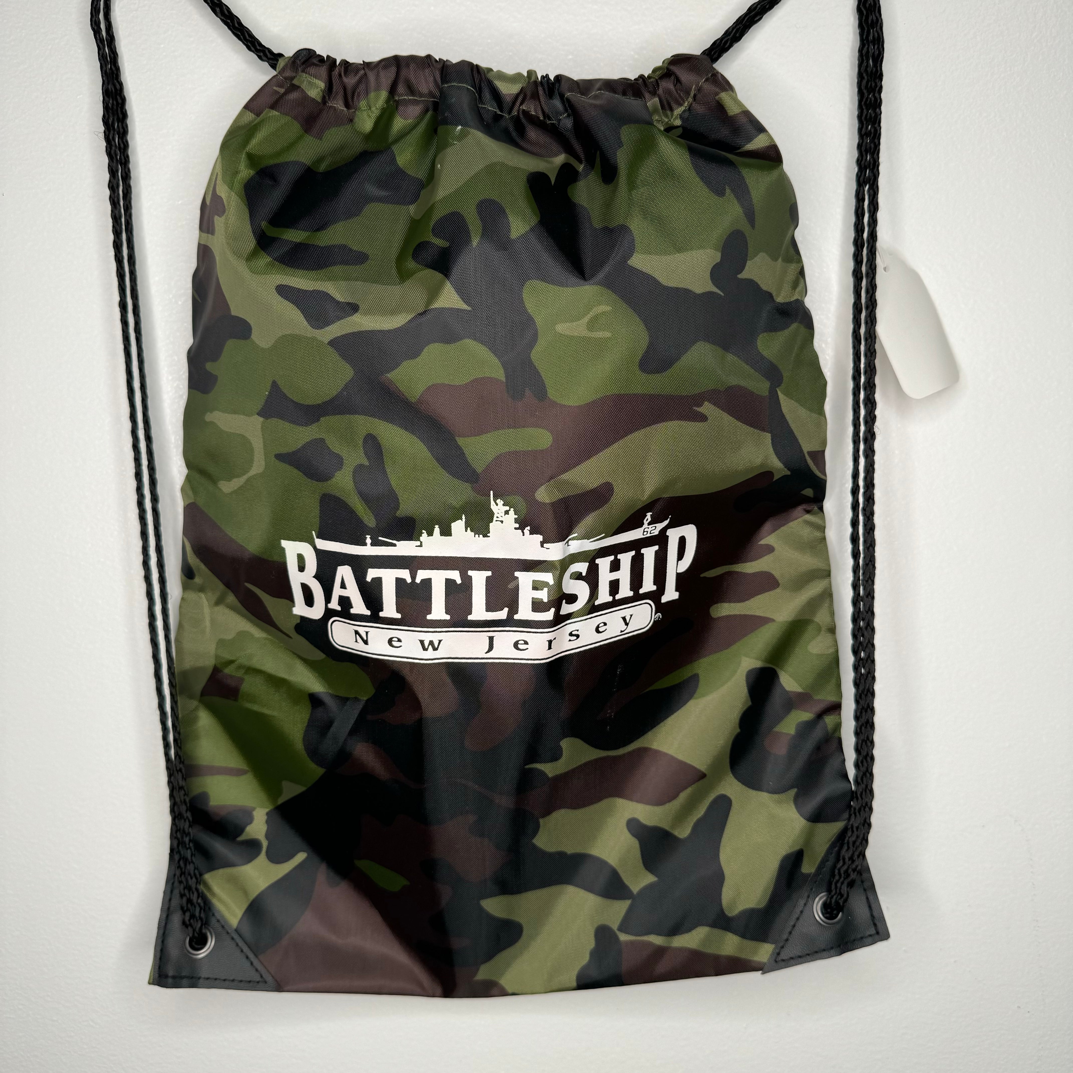 Buy camo Battleship NJ Logo Drawstring Backpack