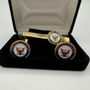 Battleship New Jersey BB-62 Navy Tie Bar and Cufflink Set-3