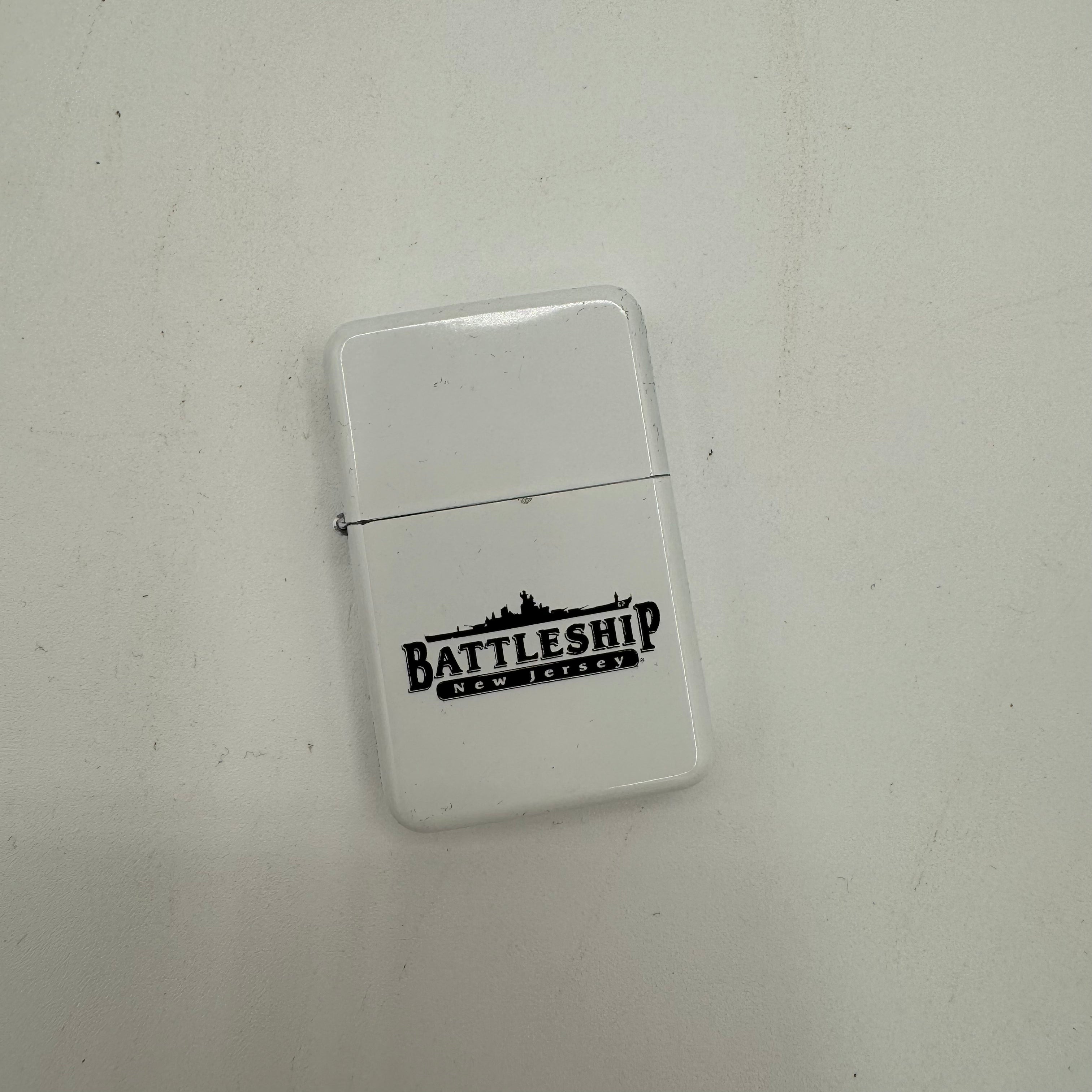 Buy white Battleship NJ Logo Lighter