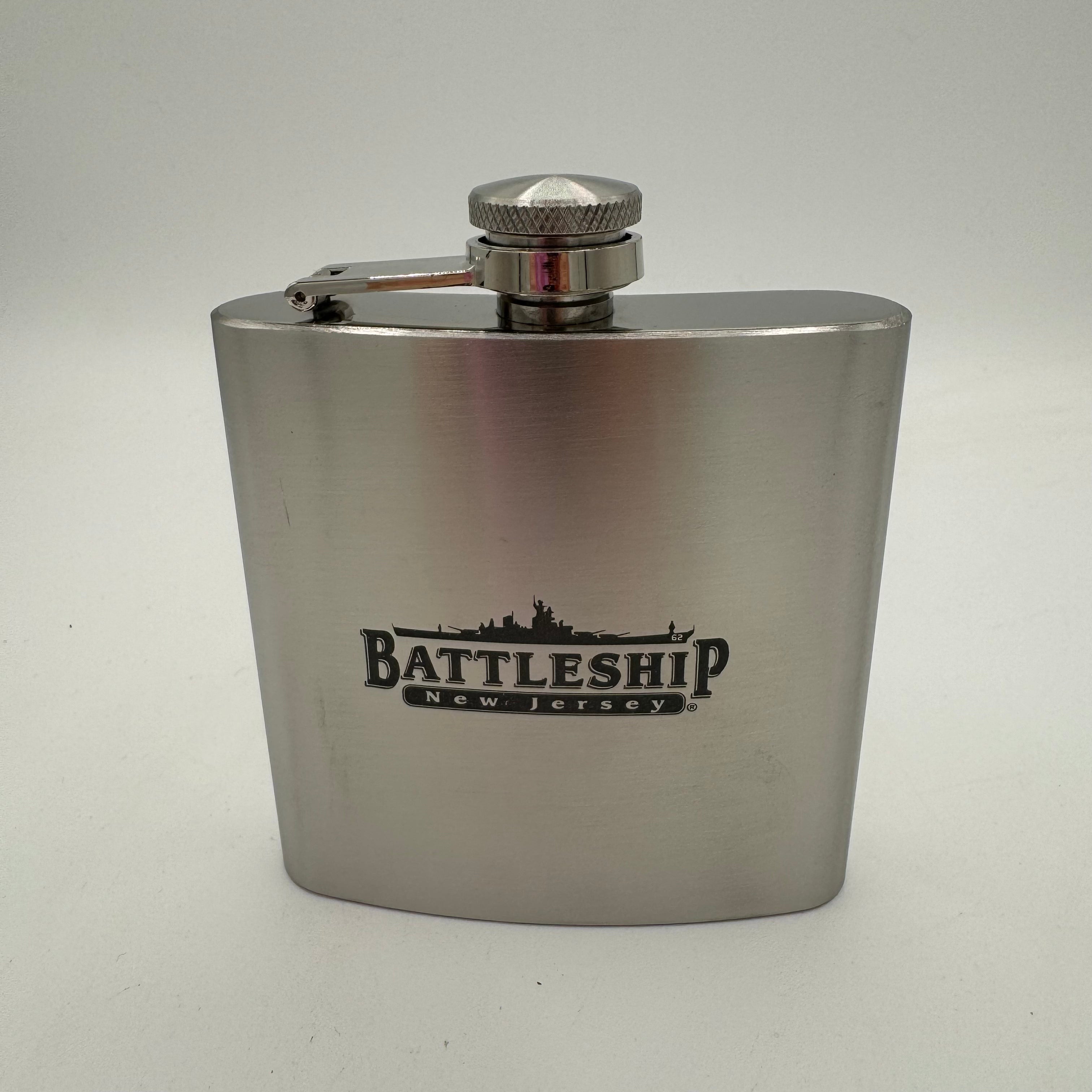 Buy silver Battleship Logo Flask