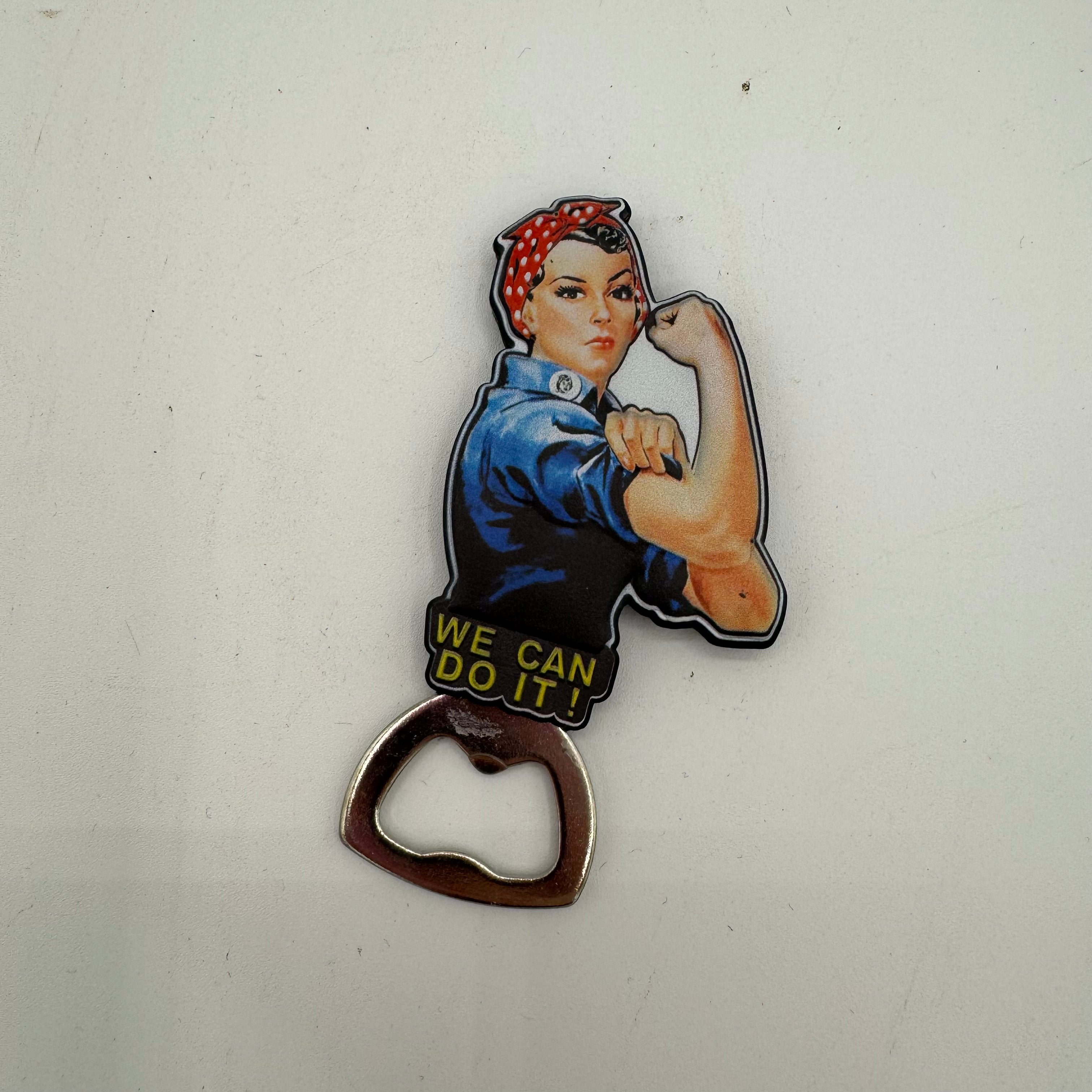 Rosie the Riveter bottle opener