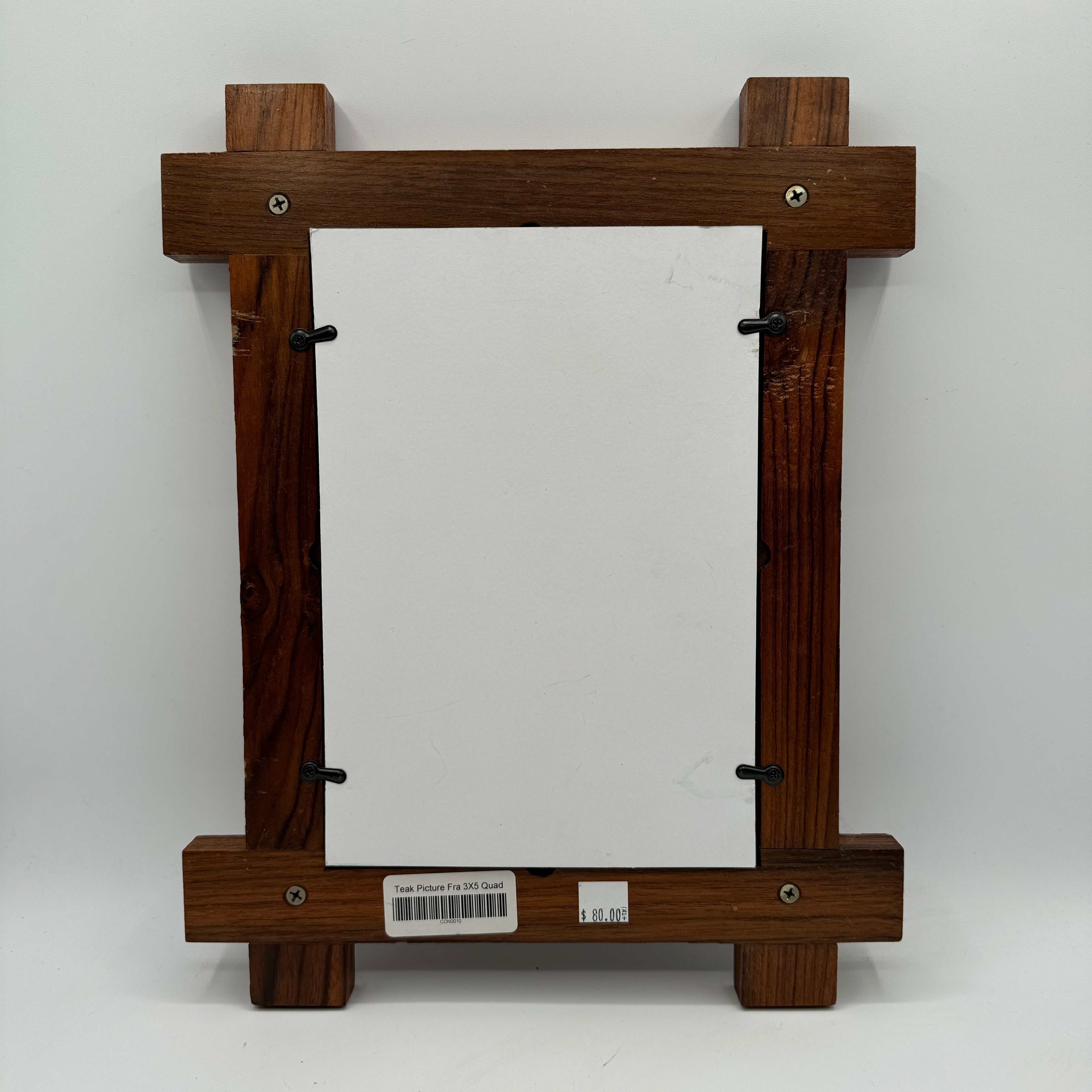 Teak Picture Frame 3X5 Quad Ears - 0