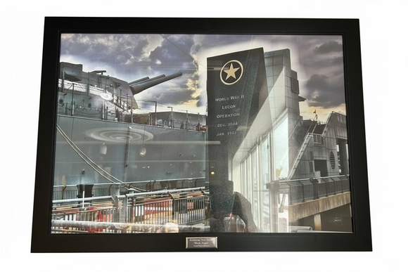 Black Dragon at War – Battleship New Jersey Framed Photograph by Mike Soohey (20 x 30)