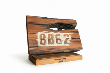 Battleship New Jersey BB-62 Modern Teak Plaque