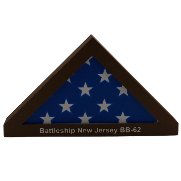 3D Mini Flag Box with American Flag - Battle New Jersey BB-62