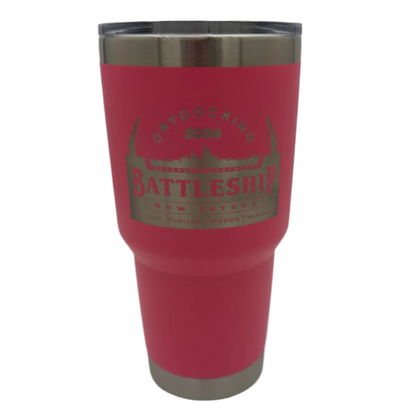 Battleship YETI® Rambler 30oz Tumbler Pink