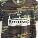Battleship Dry Dock Logo T-Shirt (Green Camouflage)-3