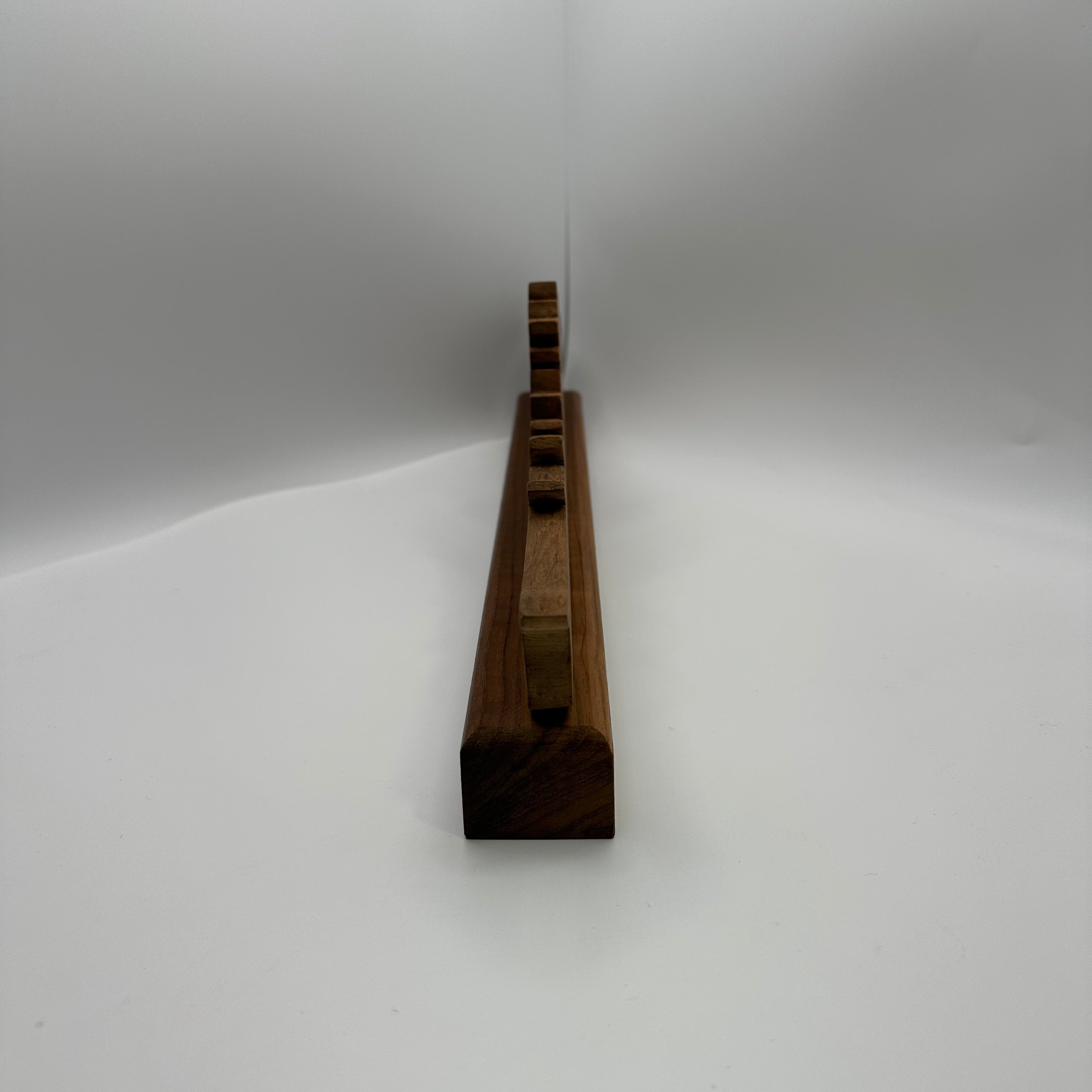 Teak Silhouette Battleship Sculpture