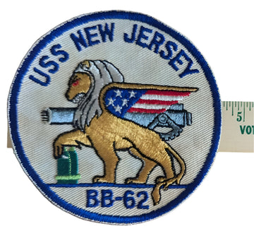 USS New Jersey BB-62 WWII Era Patch (1st Commission)