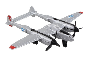 Model airplane on a white background