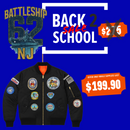 (27 % Taken Off at Check Out) Battleship NJ Exclusive - Legacy Patches Capsule - BB62 MA-1 Bomber Jacket-5