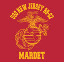 USS New Jersey BB-62 Mardet S/S T-Shirt ( Classic Red)-2
