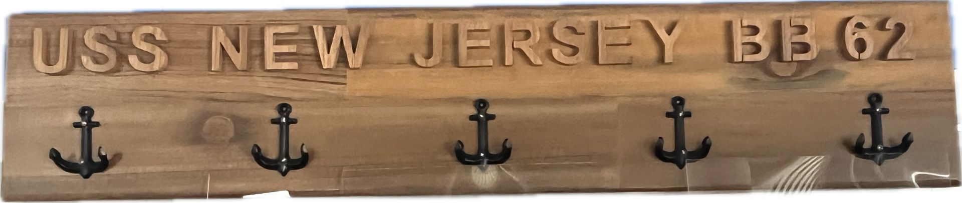 USSNJ Teak Sign - 0