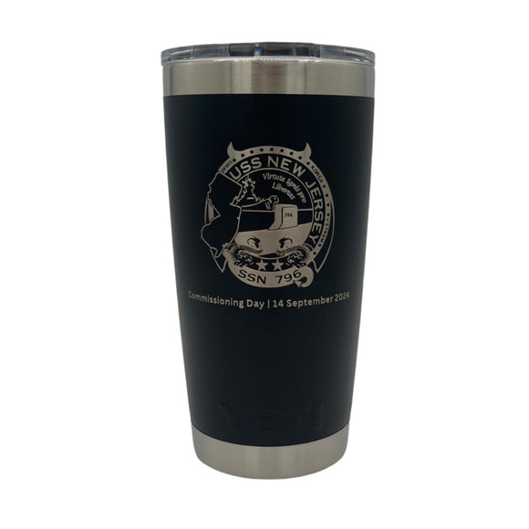 YETI® USS NEW JERSEY (SSN-796) Special Edition Commissioning Day Tumbler Black