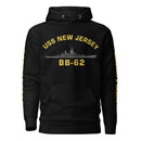 USS New Jersey BB-62 - Manned & Ready Hoodie (Black)-14