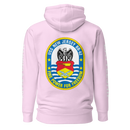 USS New Jersey BB-62 - Manned & Ready Hoodie (Team Pink)-2