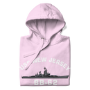 USS New Jersey BB-62 - Manned & Ready Hoodie (Team Pink)-8