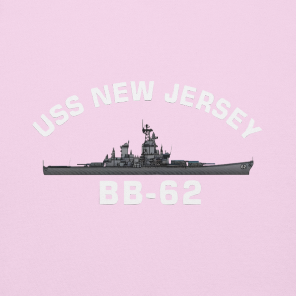 USS New Jersey BB-62 - Manned & Ready Hoodie (Team Pink)