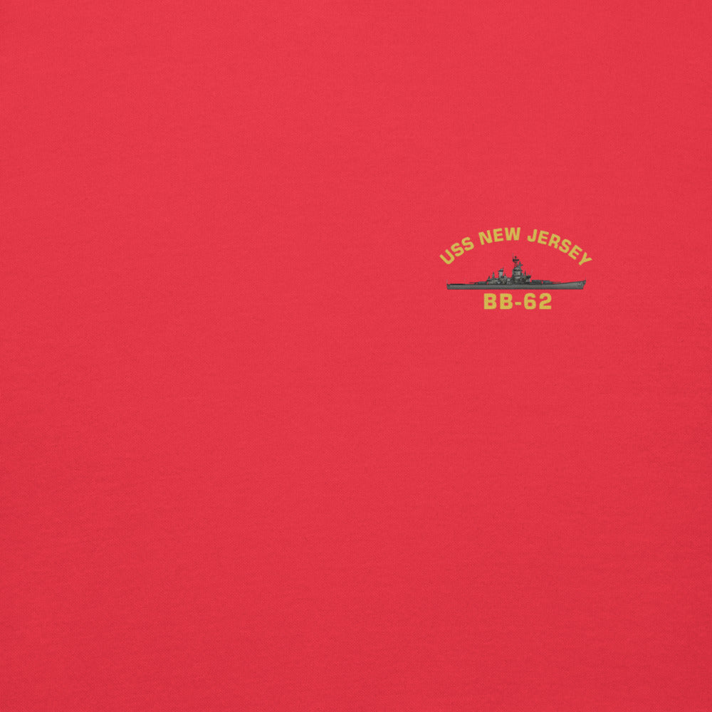 USS New Jersey BB-62 - Manned & Ready Hoodie (Team Red)