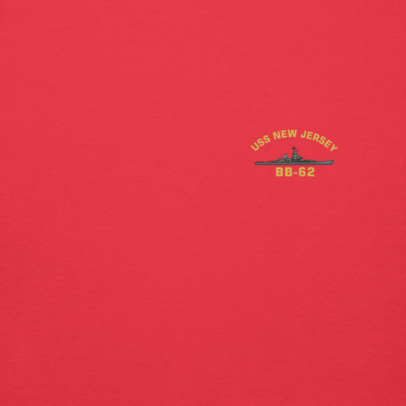 USS New Jersey BB-62 - Manned & Ready Hoodie (Team Red)