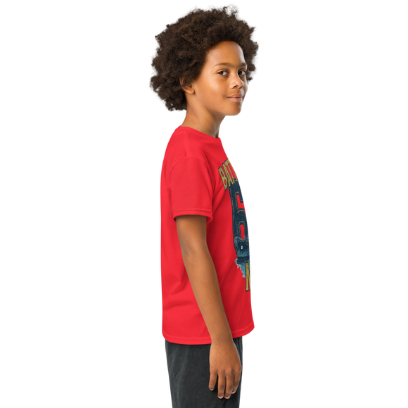 Kid's Unisex Battleship New Jersey Animated Art T-Shirt – Red